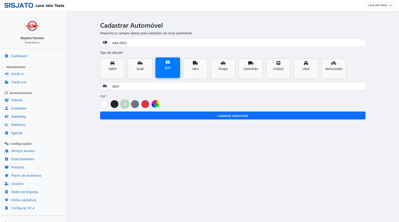 Print do Sistema SisJato 3