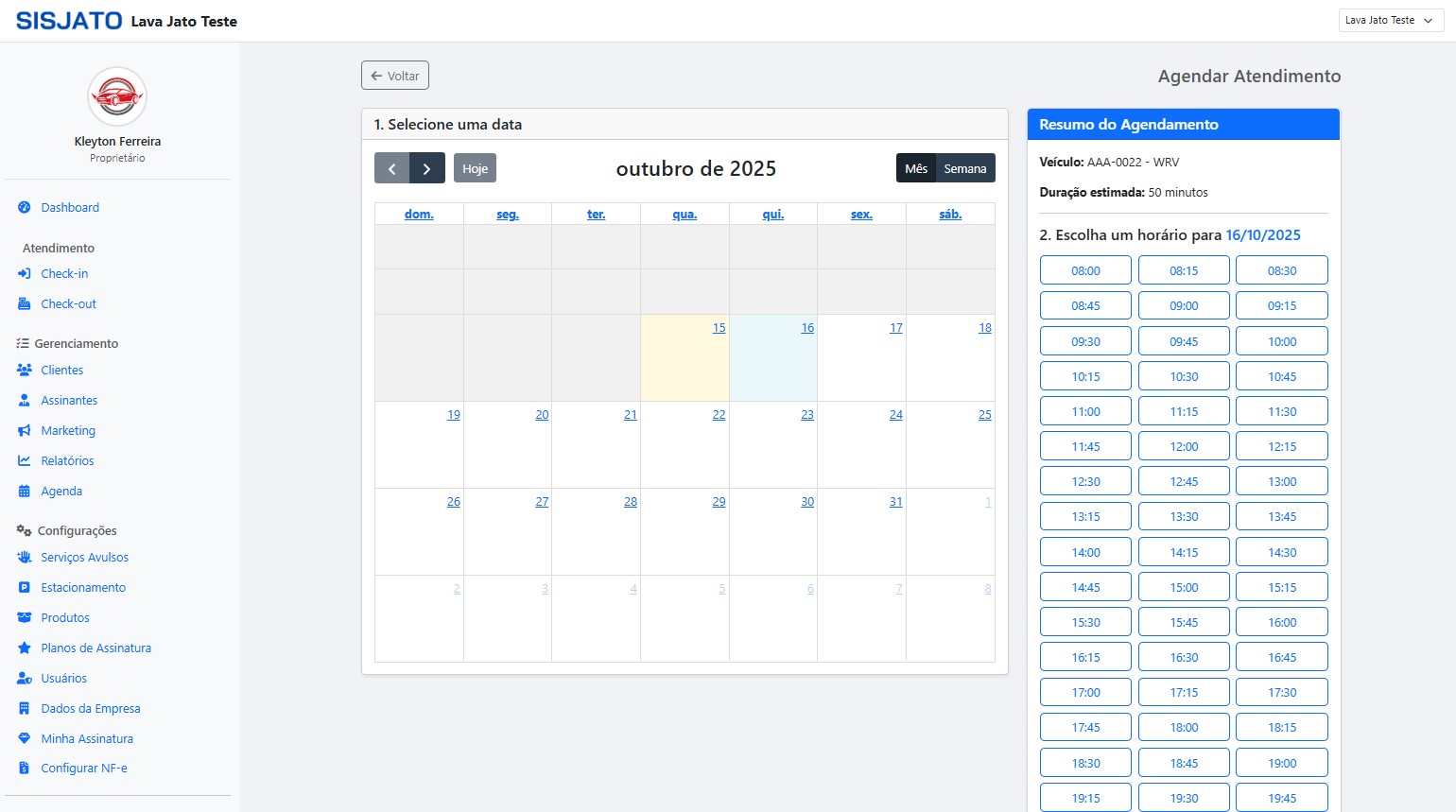 Print do Sistema SisJato 6