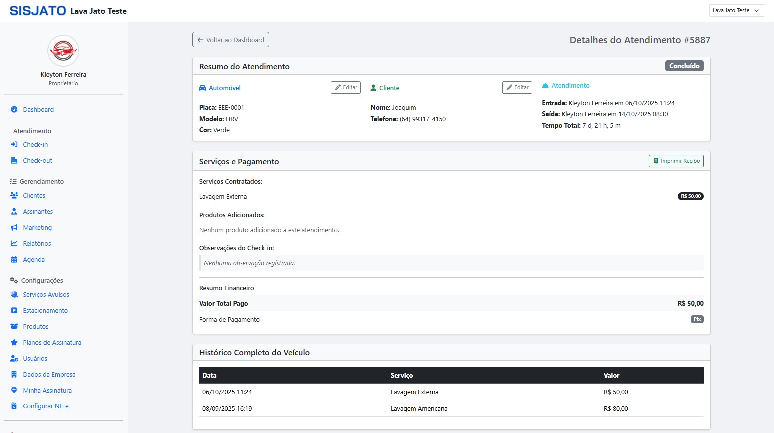 Print do Sistema SisJato 9